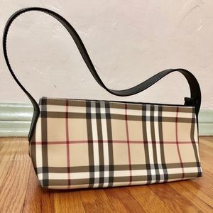BURBERRY Nova Check Small Handbag, Coated Canvas